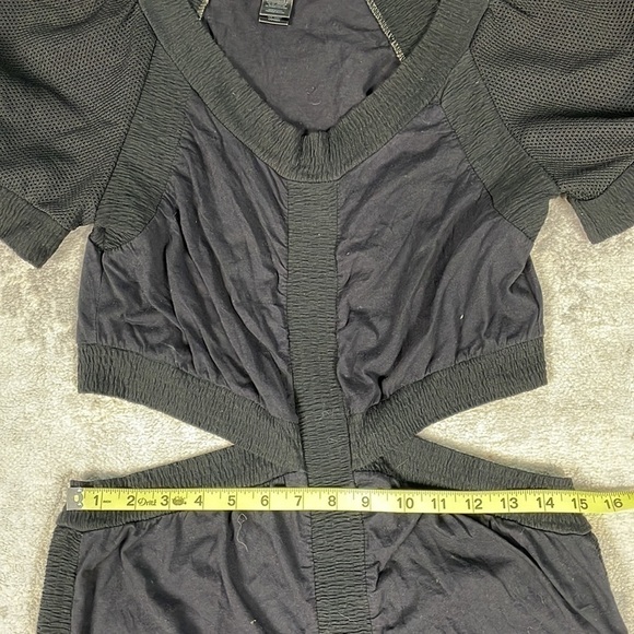 Marc by Marc Jacobs Cutout Back Dress Black Jersey Mesh Fitted Sz M - Picture 8 of 13